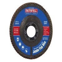 Faithfull Zirconia Abrasive Jumbo Flap Disc A...