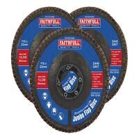 Faithfull Zirconia Abrasive Jumbo Flap Disc 1...