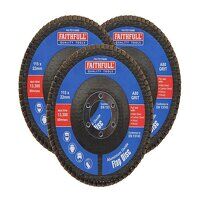 Faithfull Aluminium Oxide Flap Disc 115 x 22m...