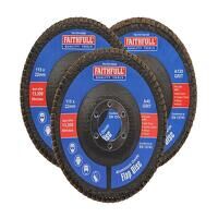 Faithfull Aluminium Oxide Flap Disc 115 x 22m...