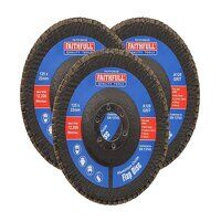 Faithfull Aluminium Oxide Flap Disc 125 x 22m...