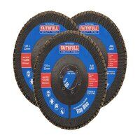 Faithfull Aluminium Oxide Flap Disc 125 x 22m...