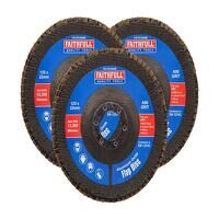 Faithfull Aluminium Oxide Flap Disc 125 x 22m...