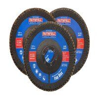 Faithfull Aluminium Oxide Flap Disc 125 x 22m...