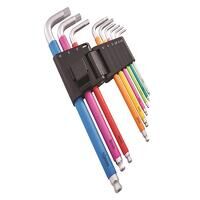 Faithfull Metric Multicoloured Hex Key Set, 9...