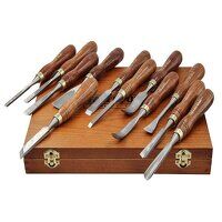 Faithfull Wood Carving Chisels Set in Case, 1...
