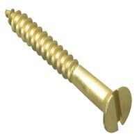 Wood Screw Slotted CSK Brass 1.1/2in x 8 Forg...