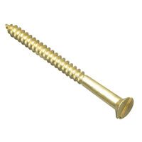 Wood Screw Slotted CSK Brass 2.1/2in x 10 For...