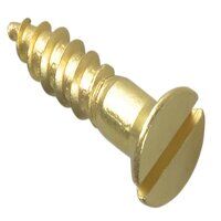 Wood Screw Slotted CSK Brass 3/4in x 8 Forge ...