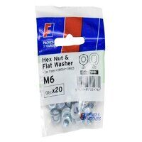 ForgeFix Nut  Washer M6 ForgePack 20