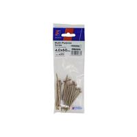 ForgeFix Multi-Purpose Pozi Screw CSK ST ZYP 4.0 x 60mm ForgePack 20
