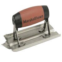 Marshalltown M180D Stainless Steel Groover Trowel DuraSoft Handle 6 x 3in