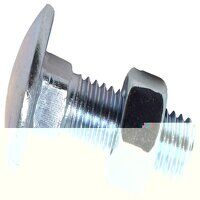 METALMATE Cup Square Hex Bolt  Nut ZP M8 x 25...