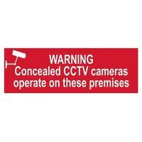 Warning Concealed CCTV Camera - PVC Sign 200 ...