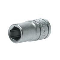 Teng Hexagon Socket 6 Point Regular 1/4in Drive 7mm