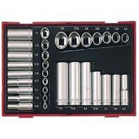 Teng TTAF32 Regular/Deep Socket Set, 32 Piece...