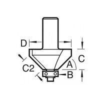Trend 46/37 x 1/4 TCT Bearing Guided Chamfer 45 31.8 x 12mm