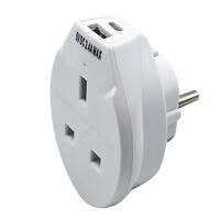 Uni-Com Travel Socket with USB Charger