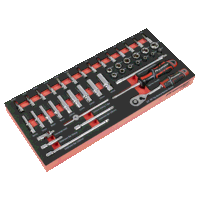 Sealey TBT40 Premier Socket Set with Tool Tra...