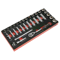 Sealey TBT41 Premier Socket Set with Tool Tra...
