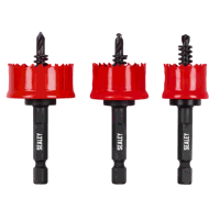 Sealey TWHS3 Thin Wall Hole Saw Set 3pc