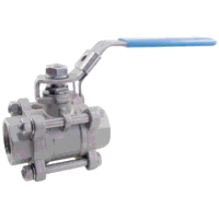 1/4inch NPT Three Piece Full Bore Ball Valve ...