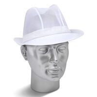 Trilby Hat White L