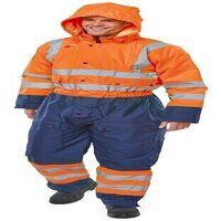 Two Tone Hiviz Thermal Waterproof Coverall Orange / Navy XL