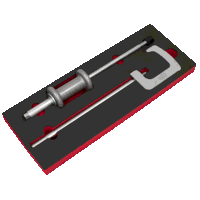 Sealey VS3817 Slide Hammer  G-Hook Set 3pc