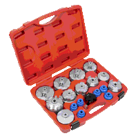 Sealey VS7013 Oil Filter Cap Wrench Set 19pc