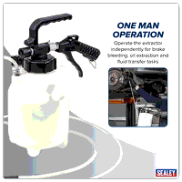 Sealey VS835 Pneumatic Fluid Extractor/Brake Bleeder 2.5L