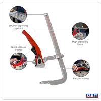 Sealey WRC300 Welding Ratchet Clamp 300 x 120mm