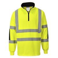 Portwest Xenon Hi-Vis Rugby Shirt (Yellow / S...