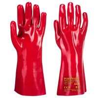 Portwest Grip 12 PVC Gauntlet 35cm (Red / XL ...