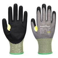 Portwest CS Cut E21 Nitrile Glove (Grey/Black...
