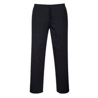 Portwest Chefs Drawstring Trousers (Black Short / XXL / Short Fit)