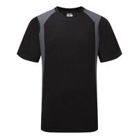 Portwest WX2 Short Sleeved T-Shirt (Black/Gre...