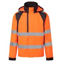 Portwest WX2 Eco Hi-Vis Rain Jacket (Orange/B...