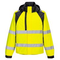 Portwest WX2 Eco Hi-Vis Rain Jacket (Yellow/B...