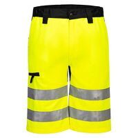 Portwest WX2 Eco Hi-Vis Shorts (Yellow/Black ...