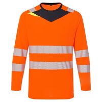 Portwest DX4 Hi-Vis Long Sleeved T-Shirt (Ora...