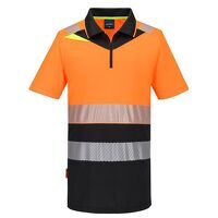 Portwest DX4 Hi-Vis Zip Class 1 Polo Shirt S/...
