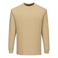 Portwest Modaflame Knit Flame Resistance Long Sleeve T-Shirt (Tan / 4XL / Regular Fit)