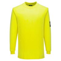Portwest Modaflame Knit Flame Resistance Long Sleeve T-Shirt (Yellow / XXL / Regular Fit)