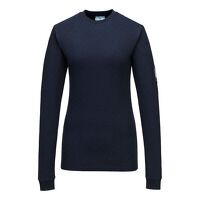 Portwest Modaflame Knit Flame Resistant Ladies Long Sleeve T-Shirt (Navy / M / Regular Fit)