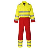 Portwest Bizflame Work Hi-Vis Coverall (Yellow / XXL / Regular Fit)