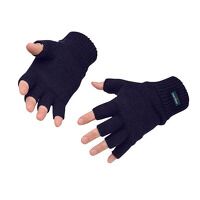 Portwest Insulated Fingerless Knit Glove (Nav...