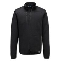 Portwest KX3 Textured 1/4 Zip Sweatshirt (Bla...