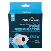 Portwest FFP2 Valved Dolomite Fold Flat Respi...