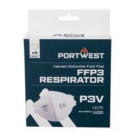 Portwest FFP3 Valved Dolomite Fold Flat Respi...